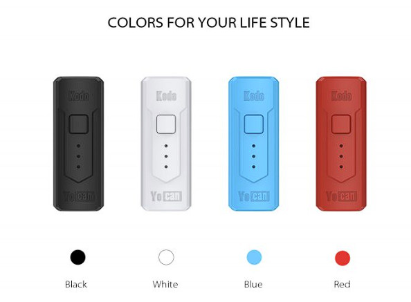 Four different colors for your Yocan Kodo Battery.