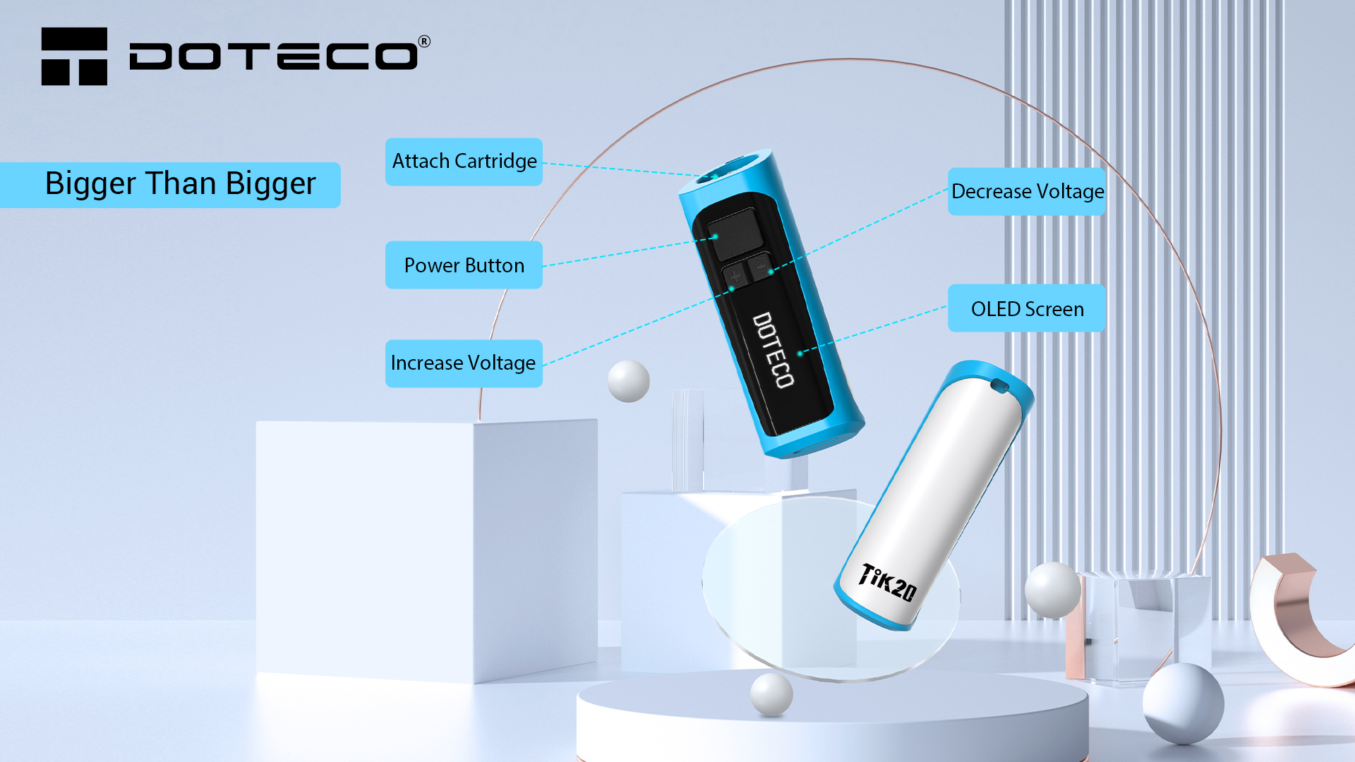 Doreco TIK20 Battery - bigger than rager with OLED screen.