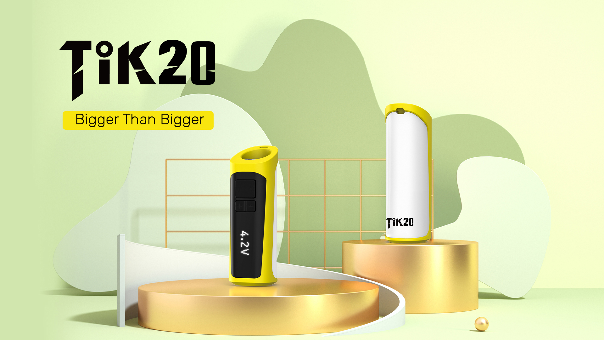 Tikk 20 e-cig with TIK20 Battery - OLED screen.
