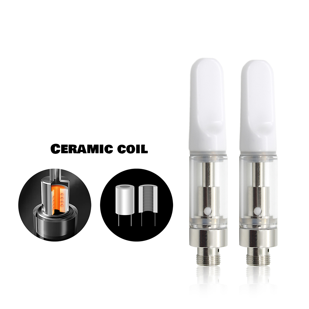 V4 - White Tip - 0.5ml empty vape carts.