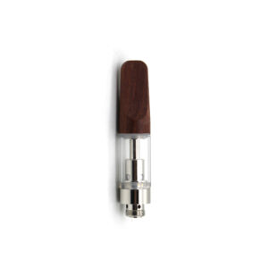 A V4 - Wood Tip - 0.5ml vape pen with a wood tip on a white background.
