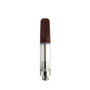 A V4 - Wood Tip - 1ml vape pen with a wood tip on a white background.