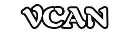 Vcan logo on a black background featuring empty vape cartridges.