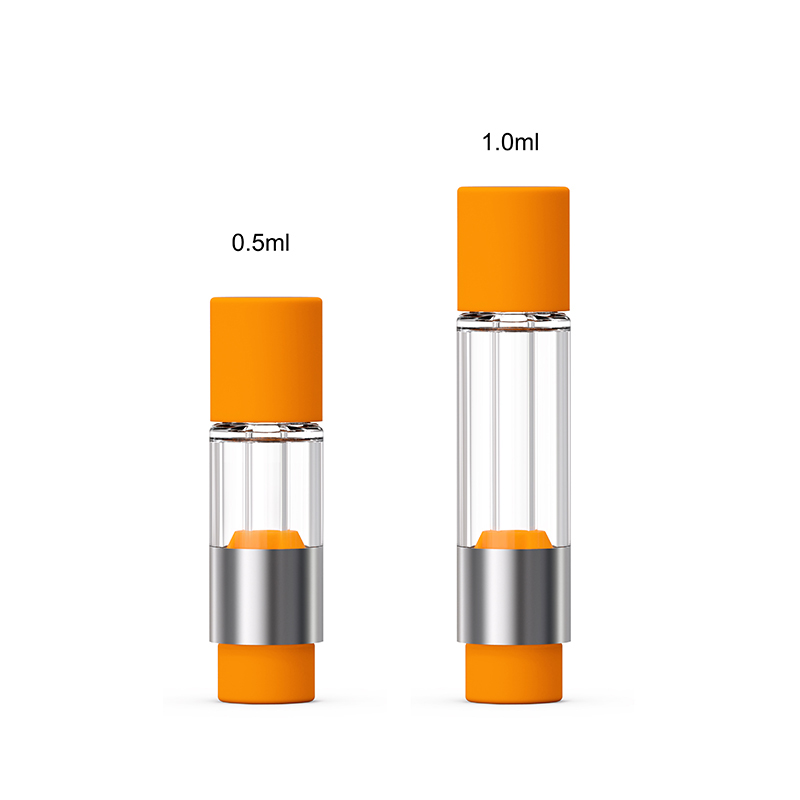 Two VG02 - 1ml - Full Glass bottles next to each other.